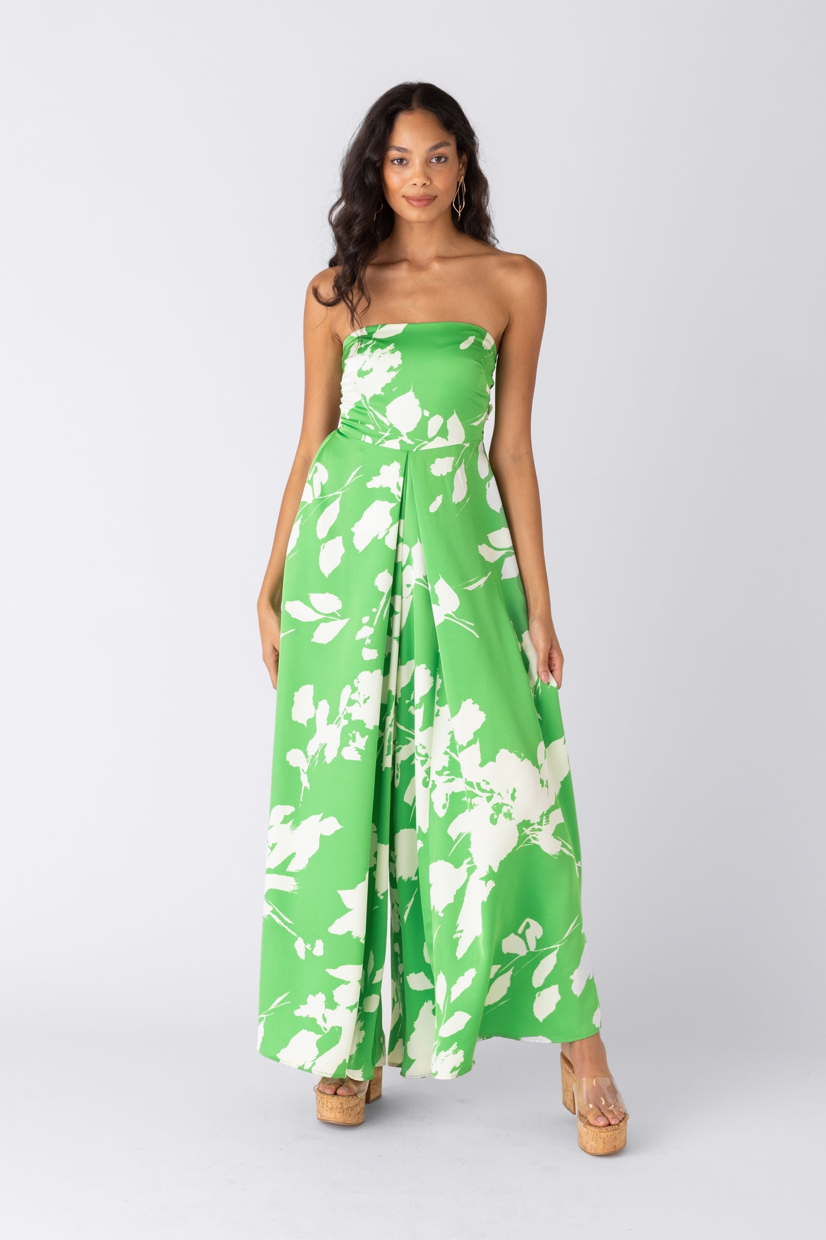 Rhodes Floral Strapless Jumpsuit - fab'rik