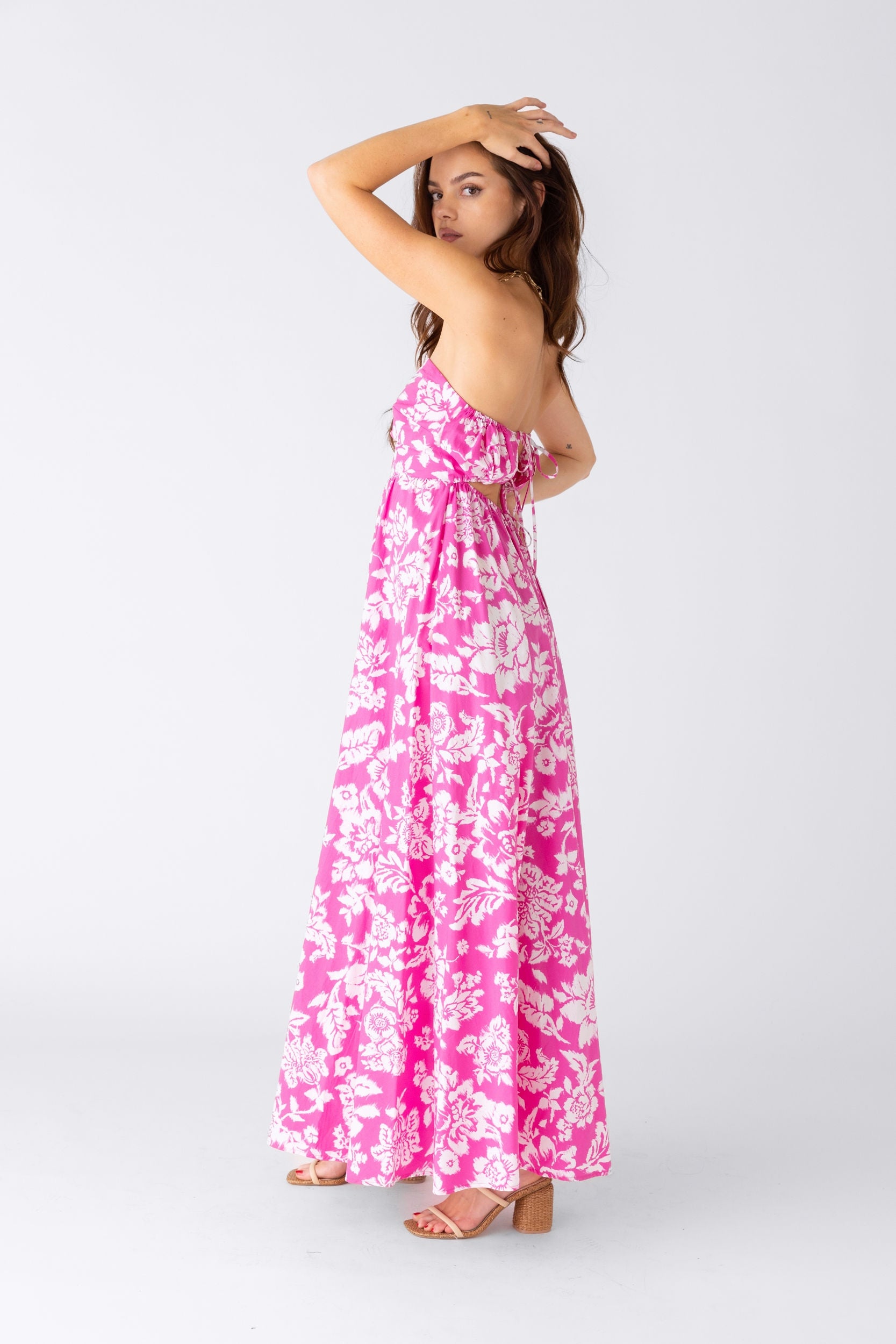 Annabell Strapless Floral Maxi Dress - fab'rik