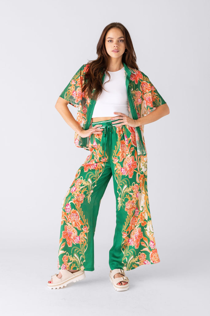 Ela Floral Button Down Blouse - fab'rik