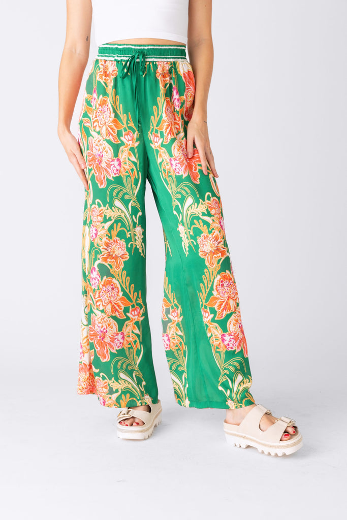 Ela Floral Wide Leg Pant - fab'rik