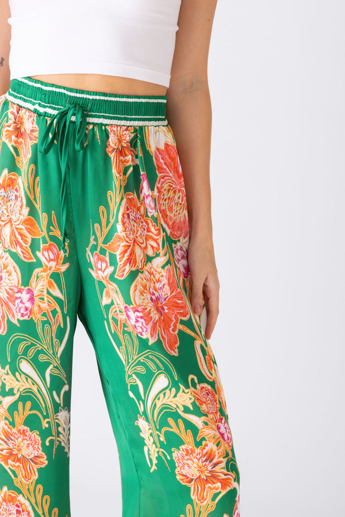 Ela Floral Wide Leg Pant - fab'rik