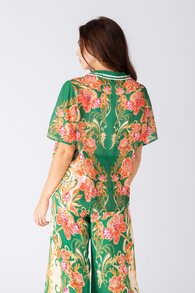 Ela Floral Button Down Blouse - fab'rik