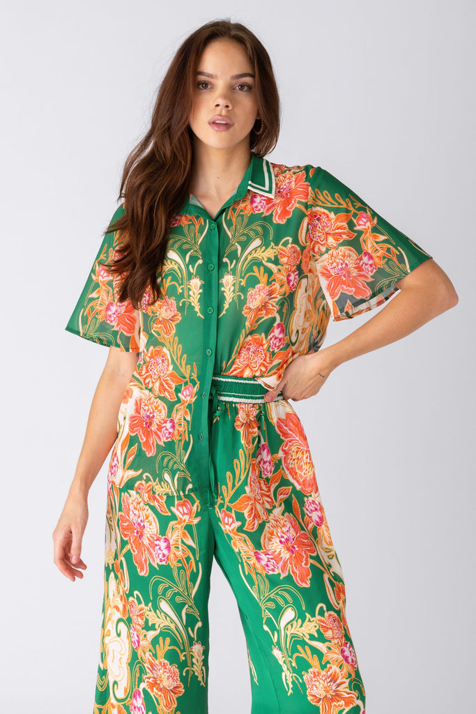 Ela Floral Button Down Blouse - fab'rik