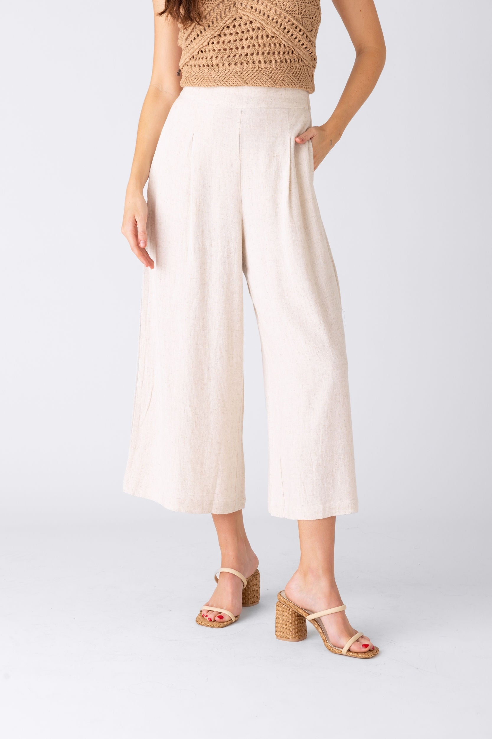 Sallie Linen Wide Leg Pant - fab'rik