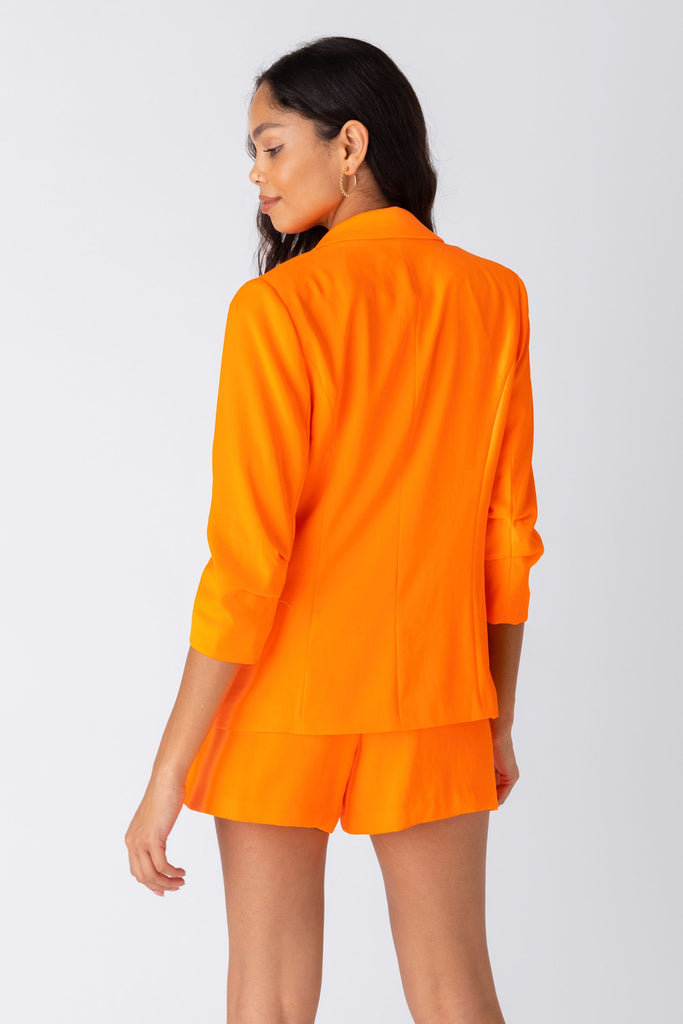 Anya Shirred Sleeve Blazer - fab'rik