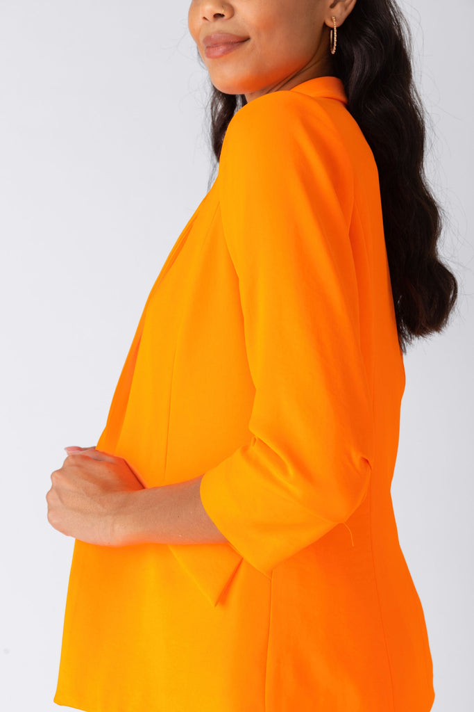 Anya Shirred Sleeve Blazer - fab'rik