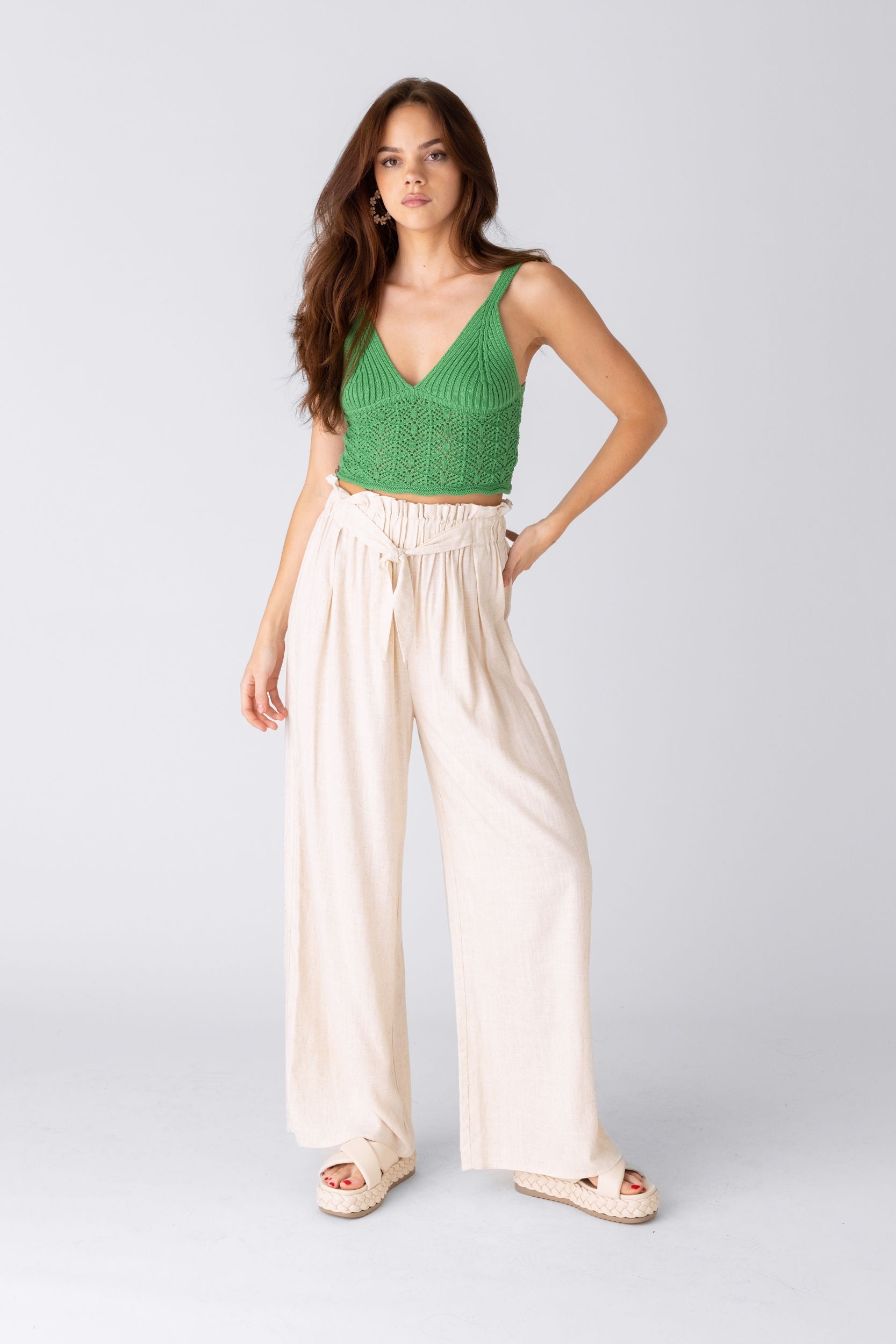 Banks Tie Waist Linen Pant - fab'rik
