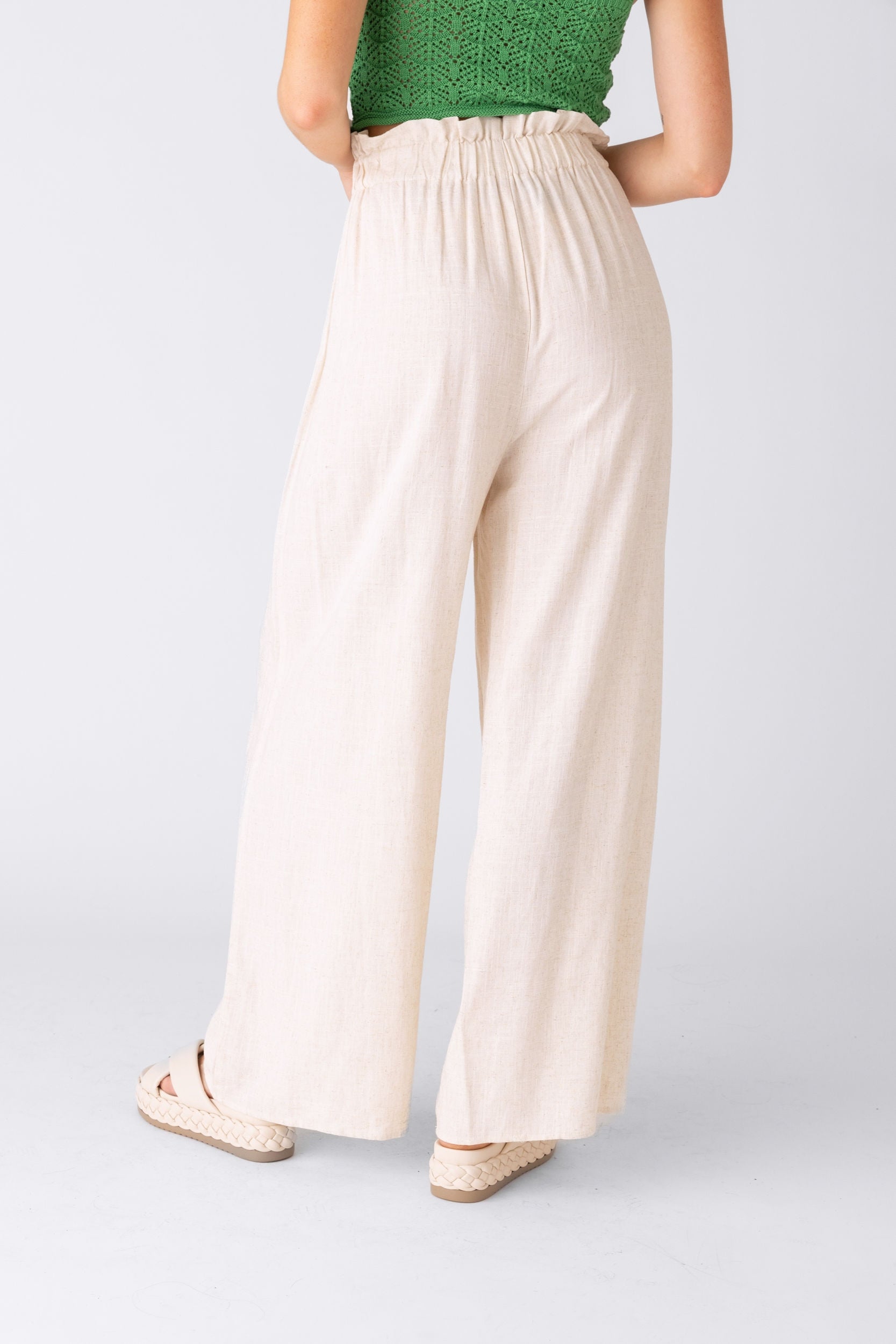 Banks Tie Waist Linen Pant - fab'rik