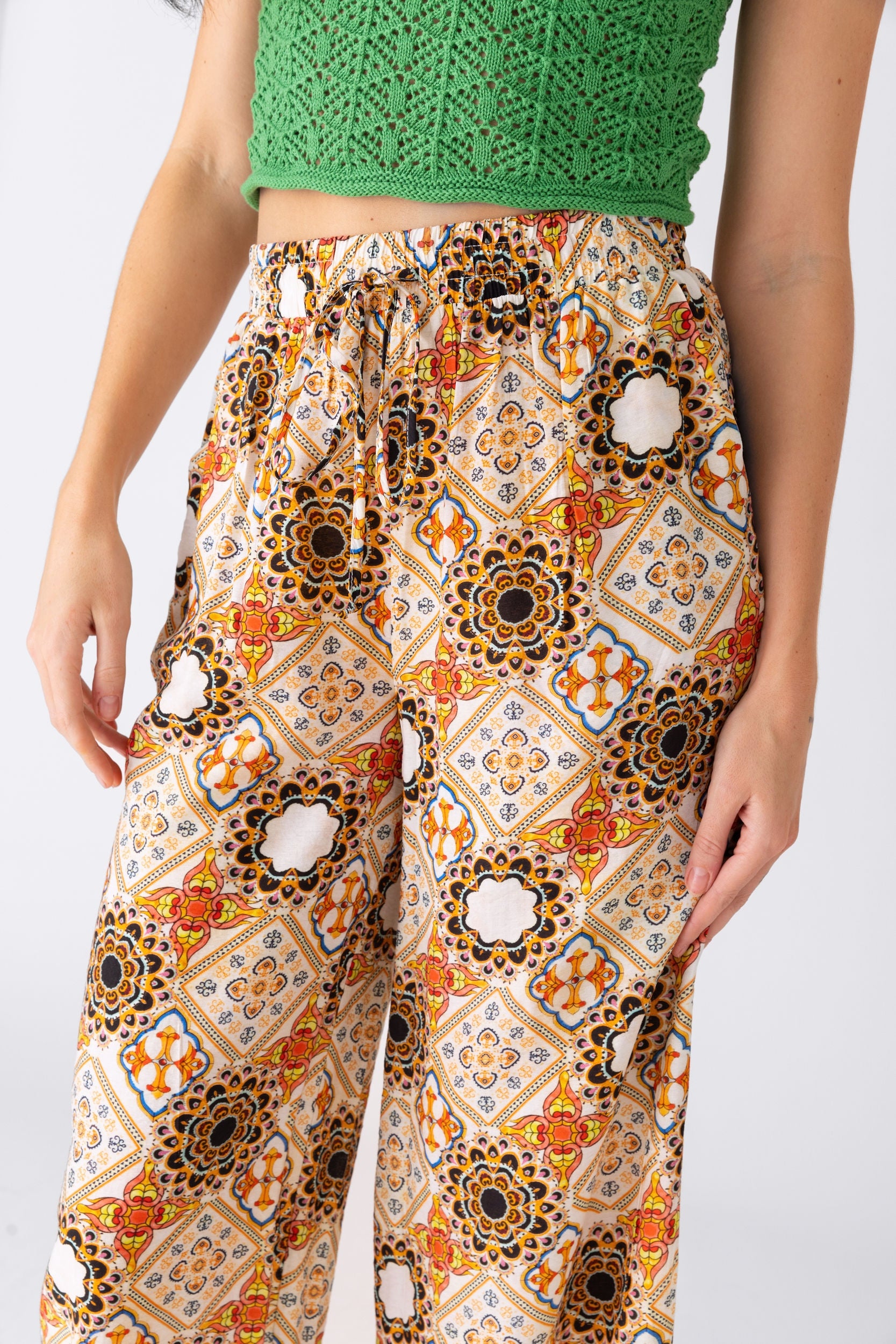 Demi Printed Wide Leg Pant - fab'rik