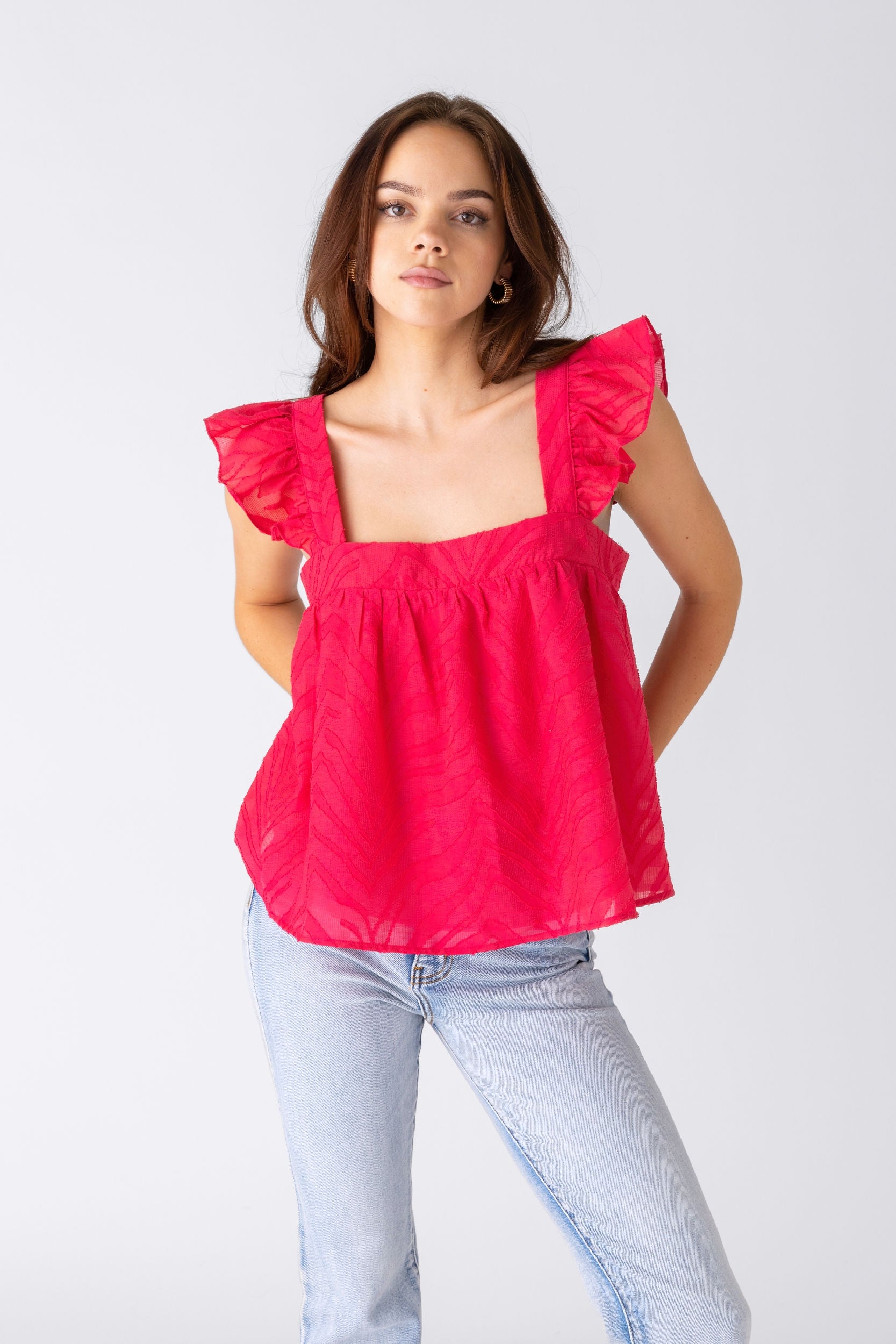 Marion Ruffle Sleeve Blouse - fab'rik