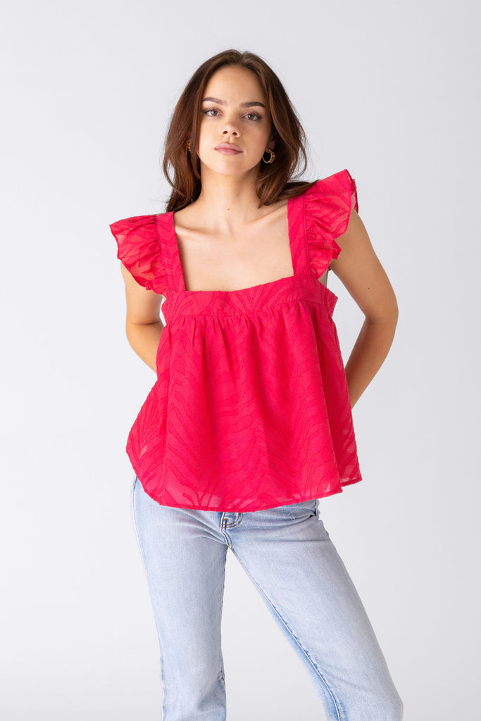 Marion Ruffle Sleeve Blouse - fab'rik