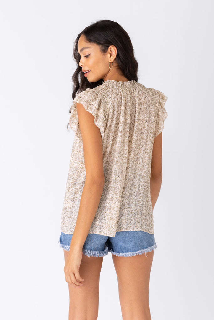 Penny Floral Ruffle Sleeve Blouse - fab'rik