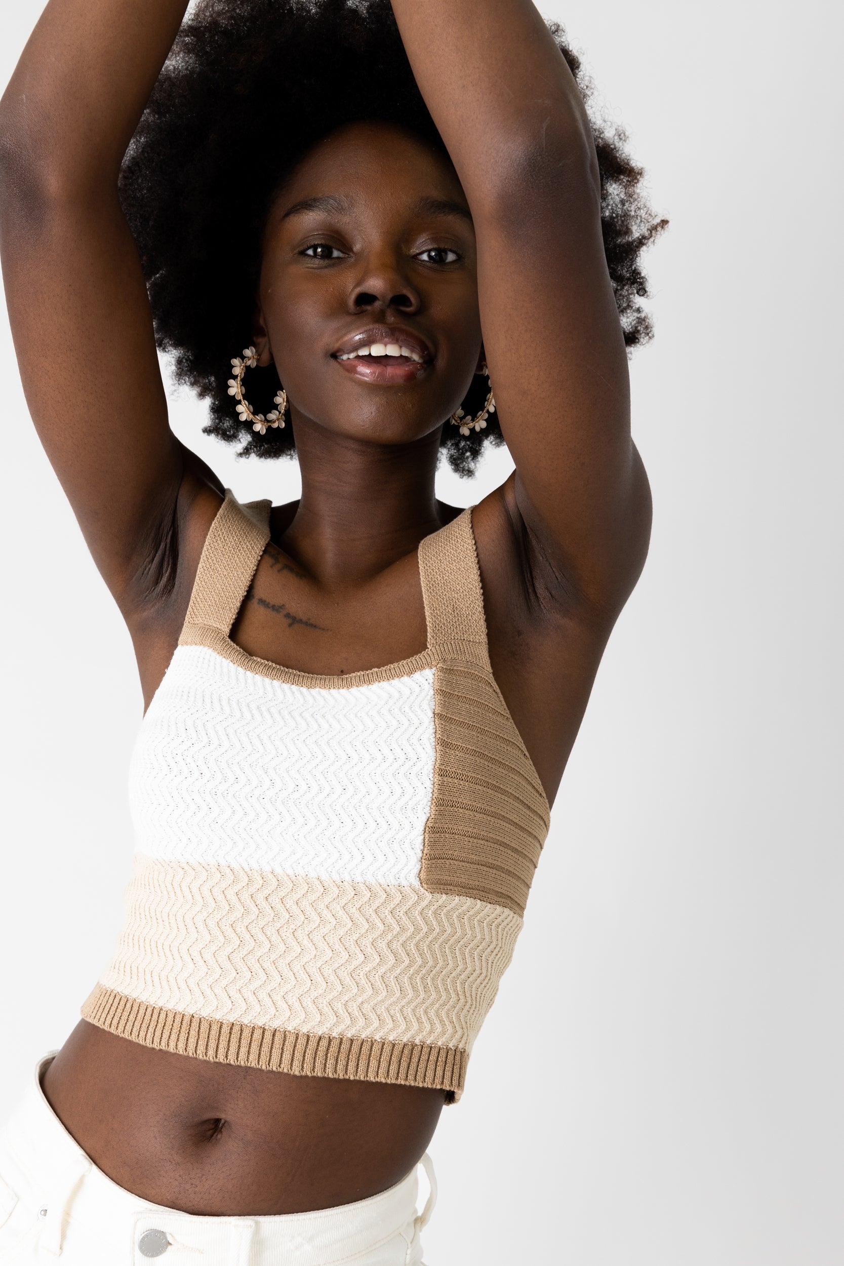 Kiya Cropped Knit Tank - fab'rik