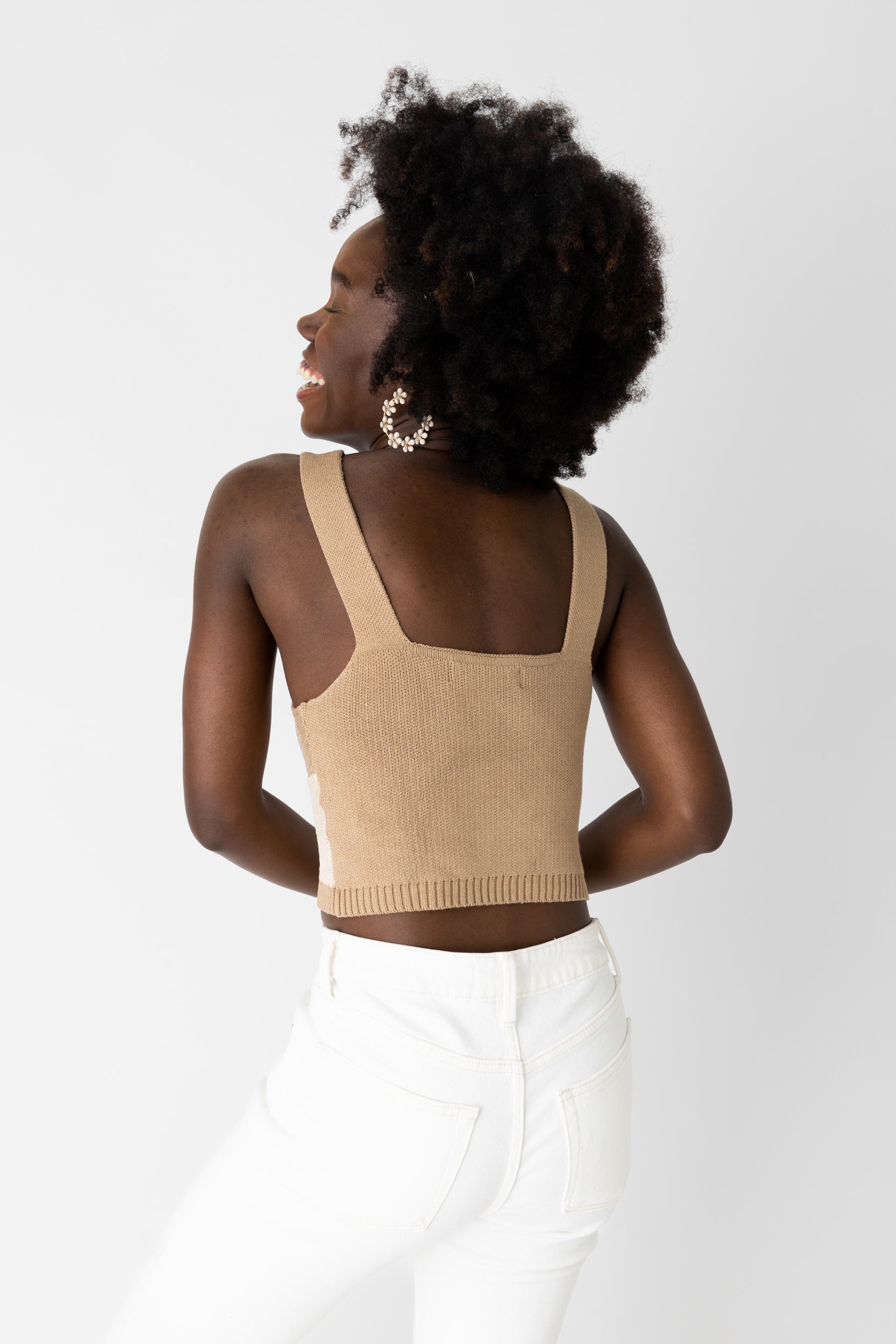 Kiya Cropped Knit Tank - fab'rik