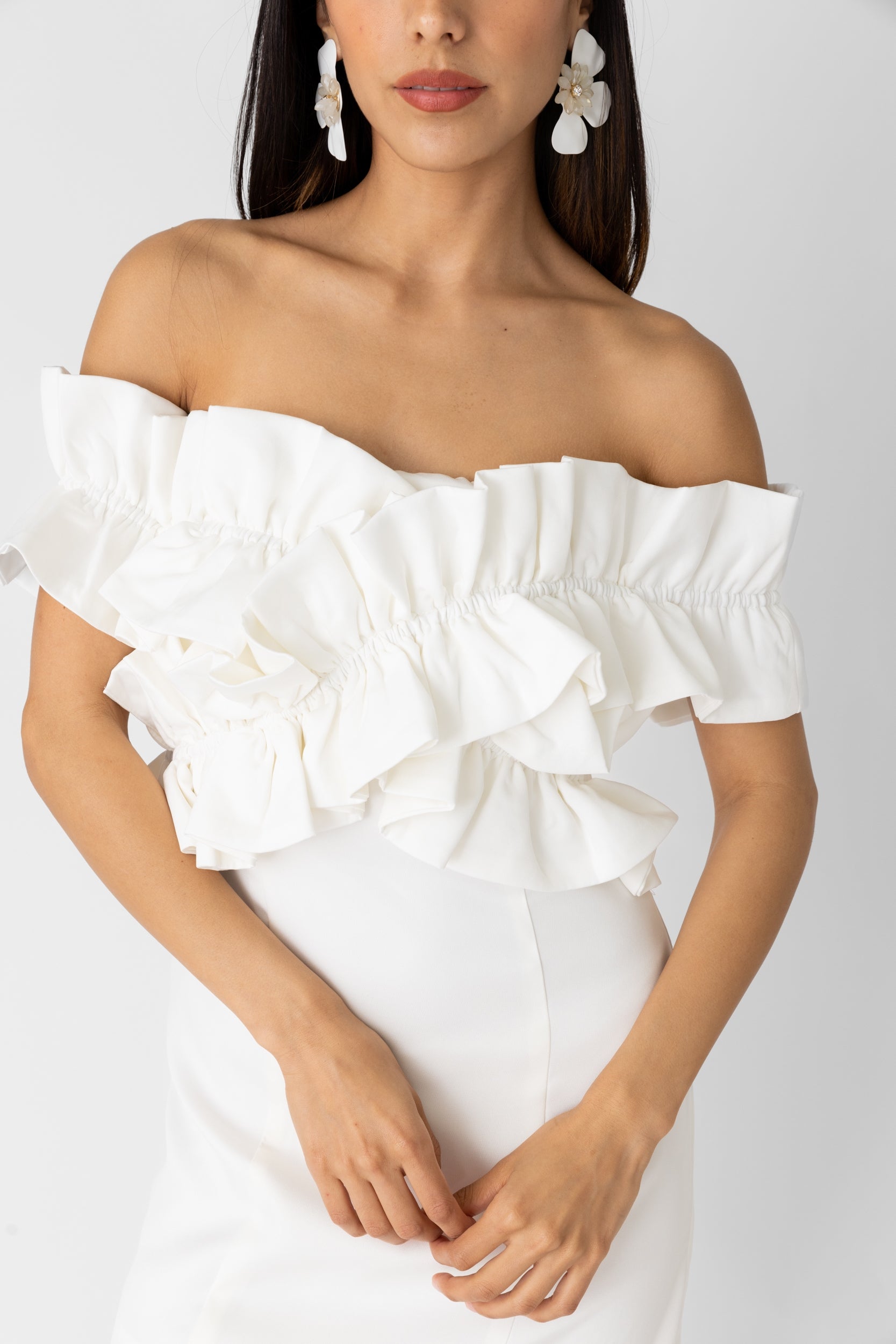 Camden Cross Ruffle Cocktail Dress - fab'rik