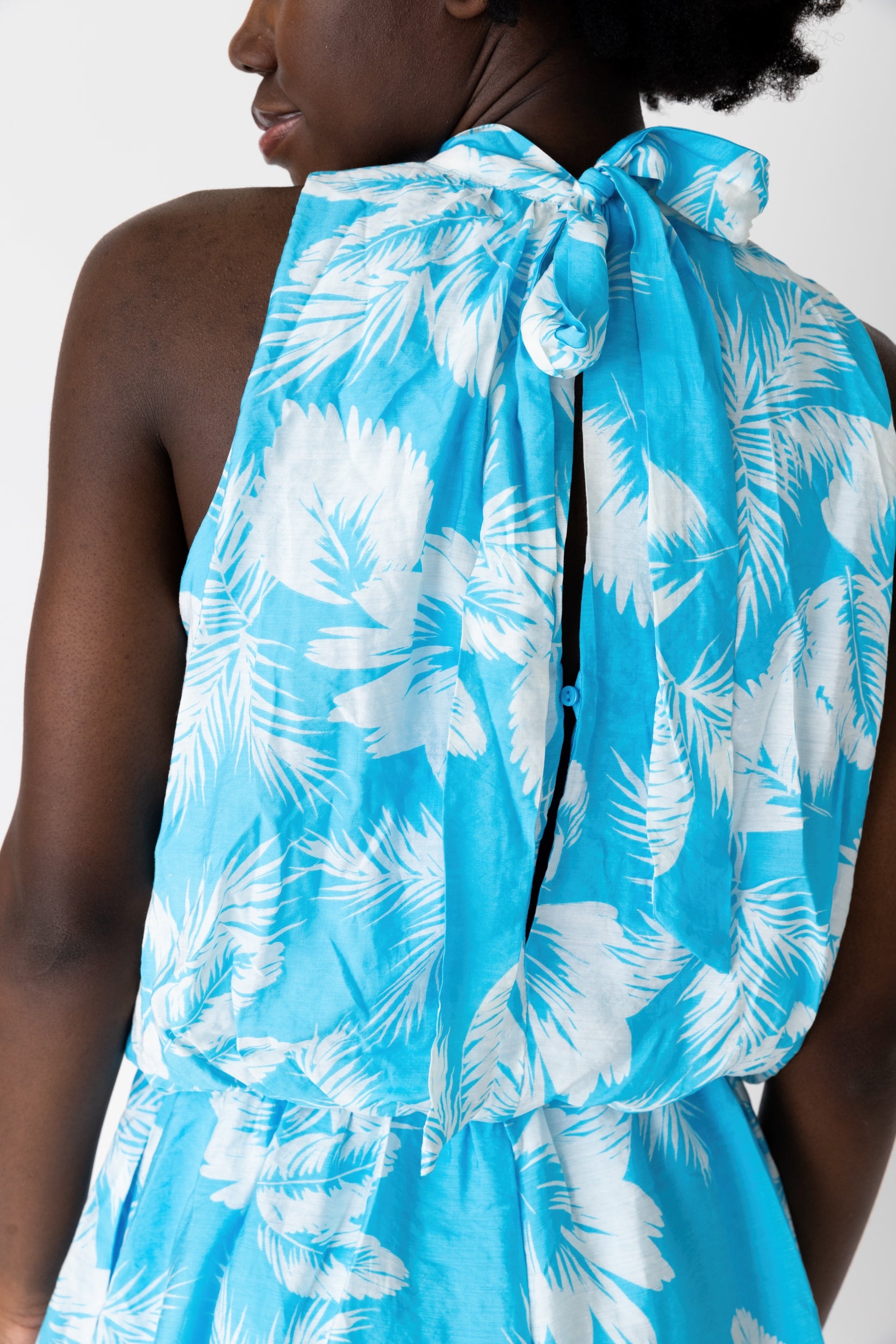 Summer Printed High Neck Romper - fab'rik