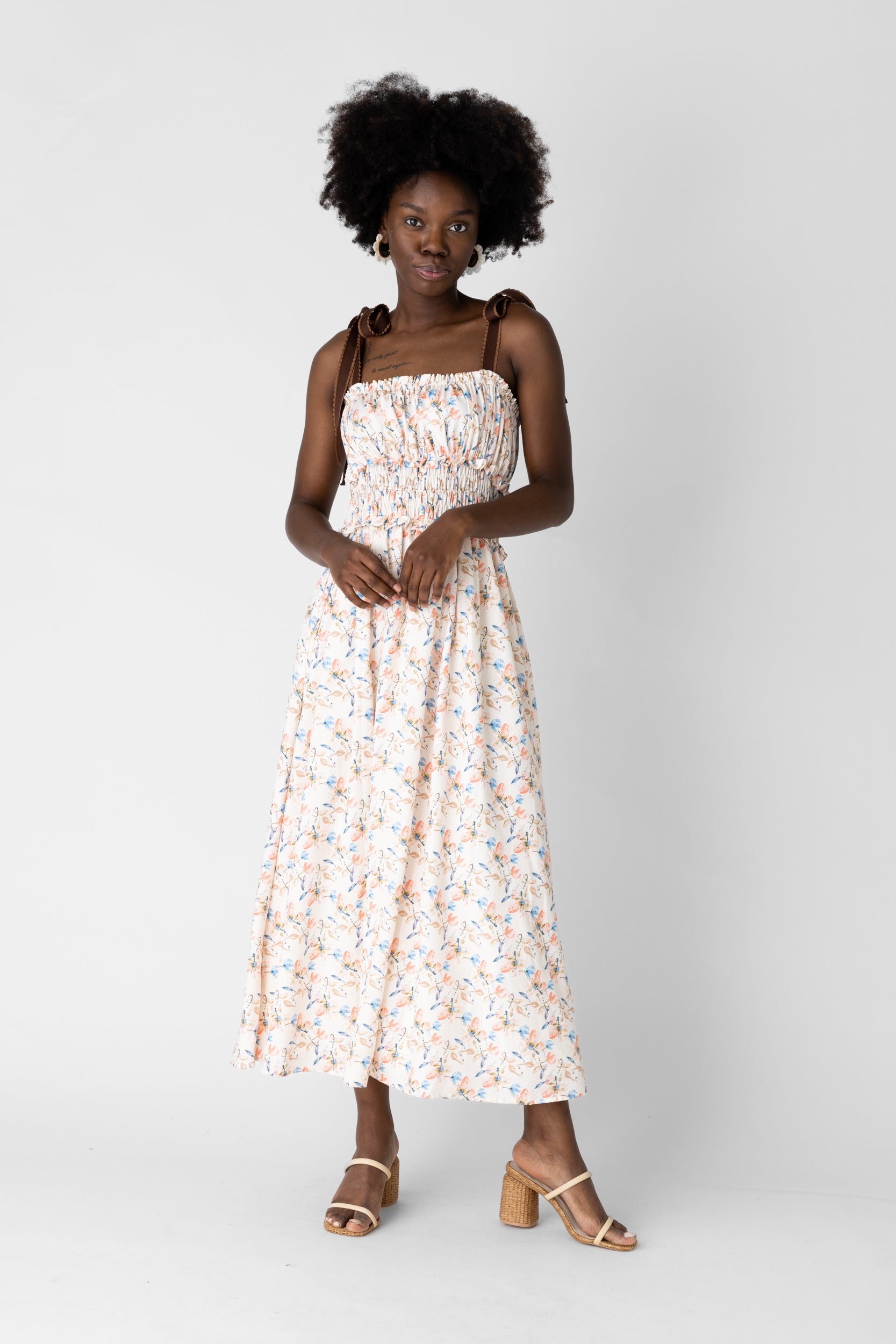 Sashi Tie Strap Maxi Dress - fab'rik