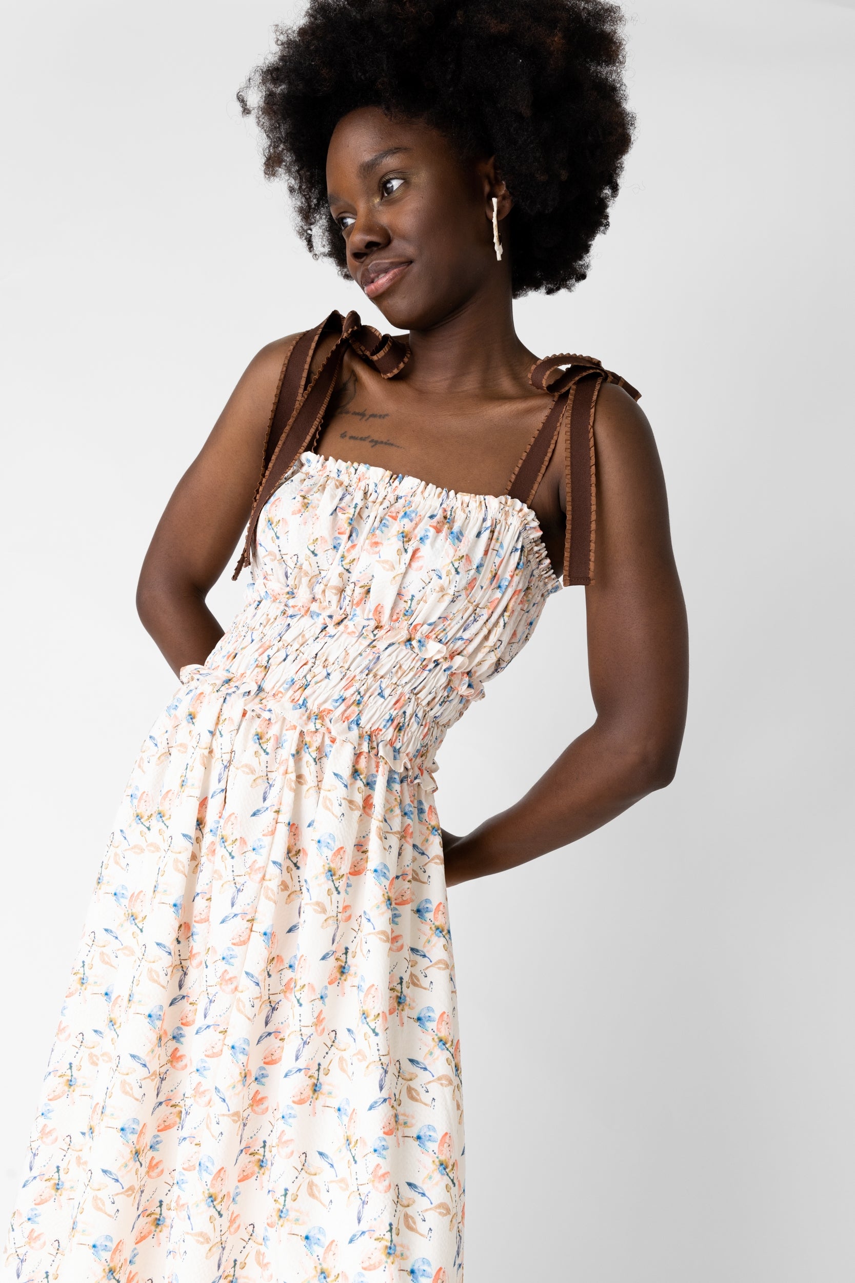 Sashi Tie Strap Maxi Dress - fab'rik