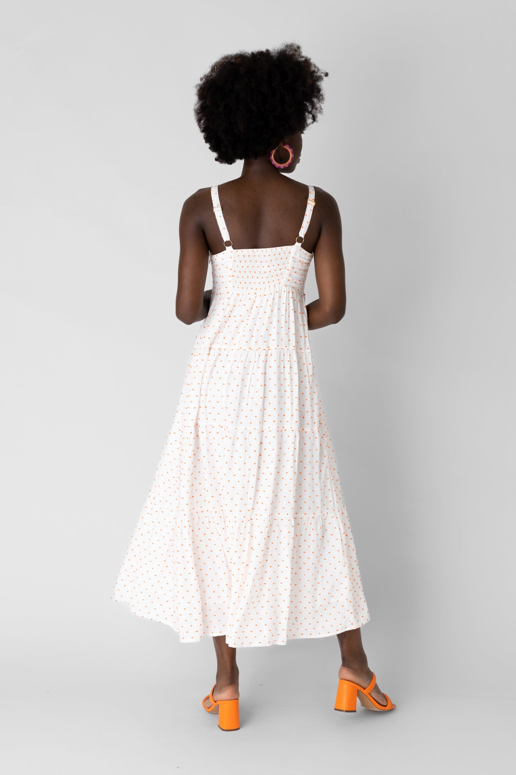 Evangeline Swiss Dot Maxi Dress - fab'rik