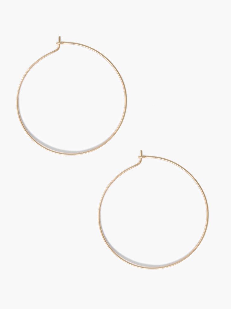 Minka Thin Hoop Earring: Gold - fab'rik