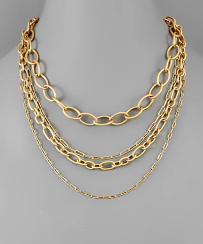 Hayden Layered Chain Necklace - fab'rik