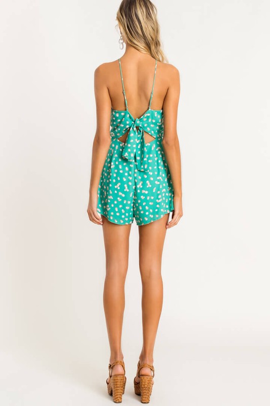 Jolene Printed Tie Back Romper - fab'rik