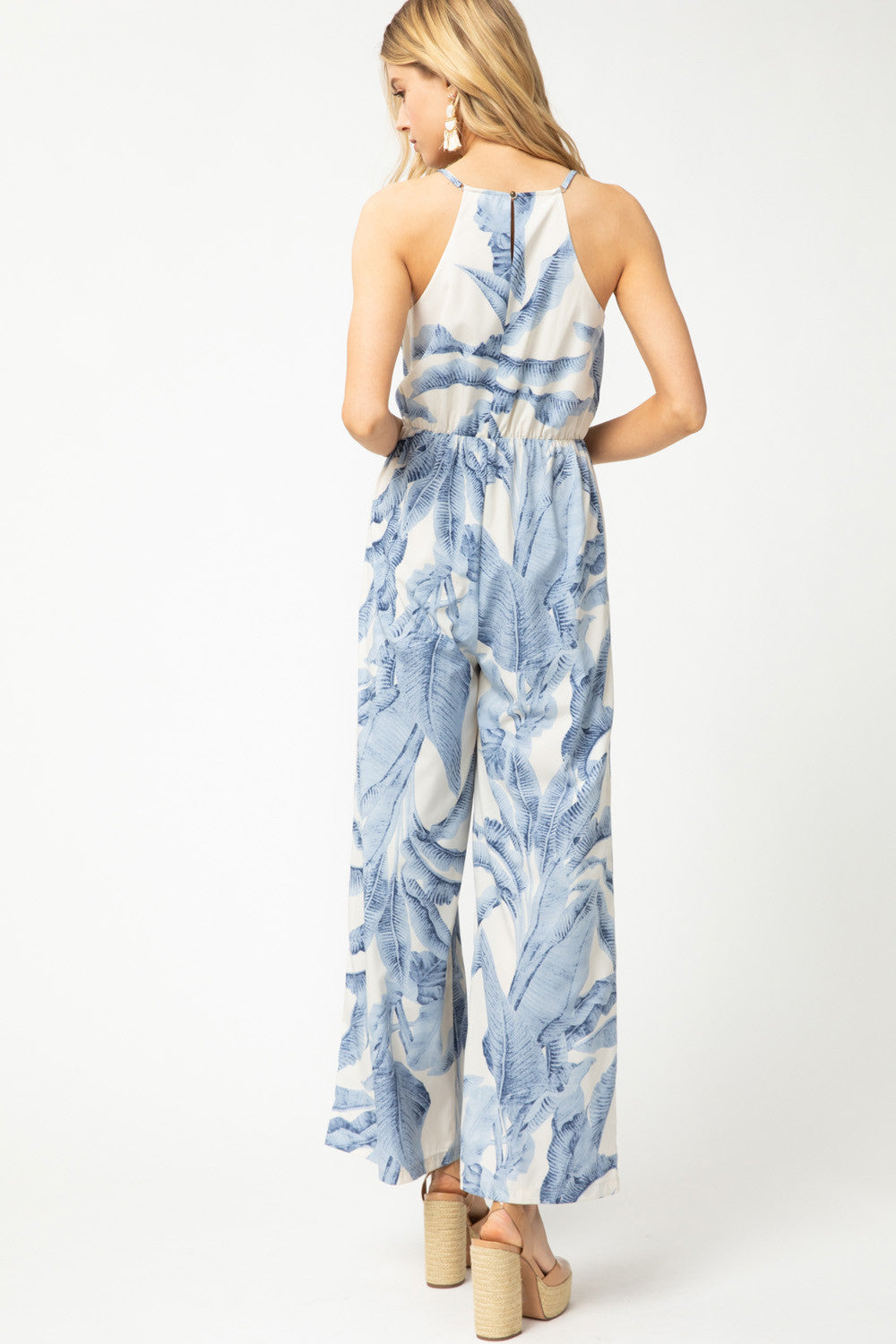 SALE - Miramir Palm Print Jumpsuit - fab'rik