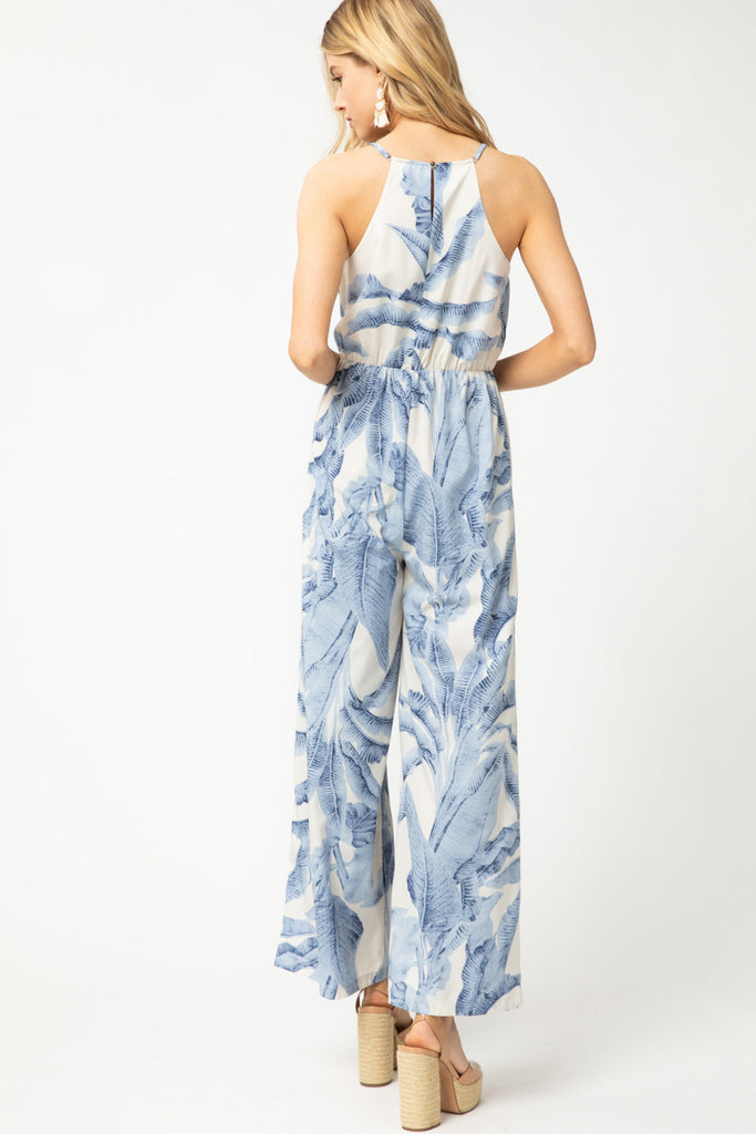 SALE - Miramir Palm Print Jumpsuit - fab'rik