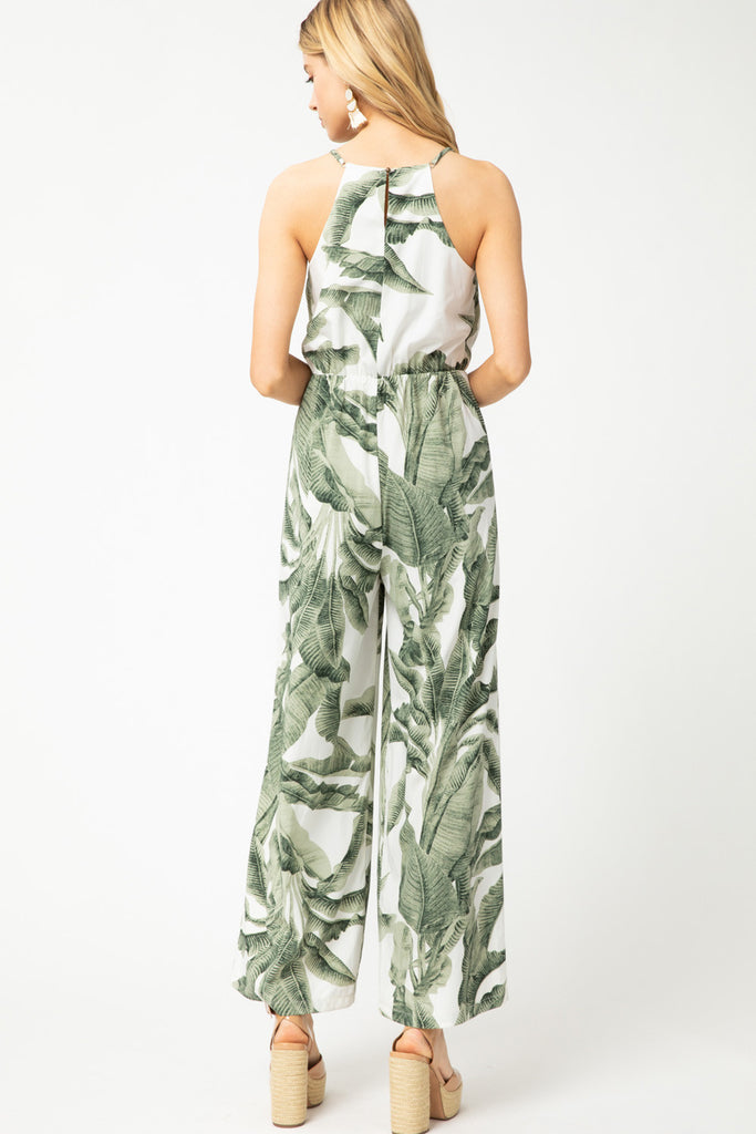 SALE - Miramir Palm Print Jumpsuit - fab'rik