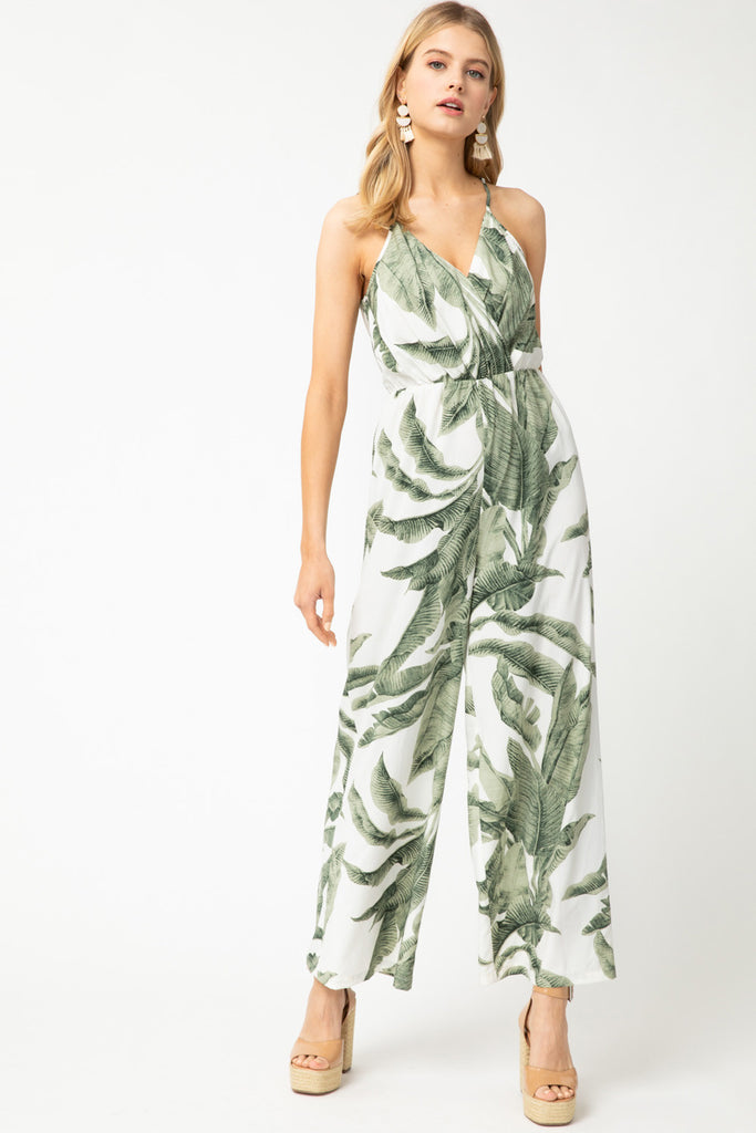 SALE - Miramir Palm Print Jumpsuit - fab'rik