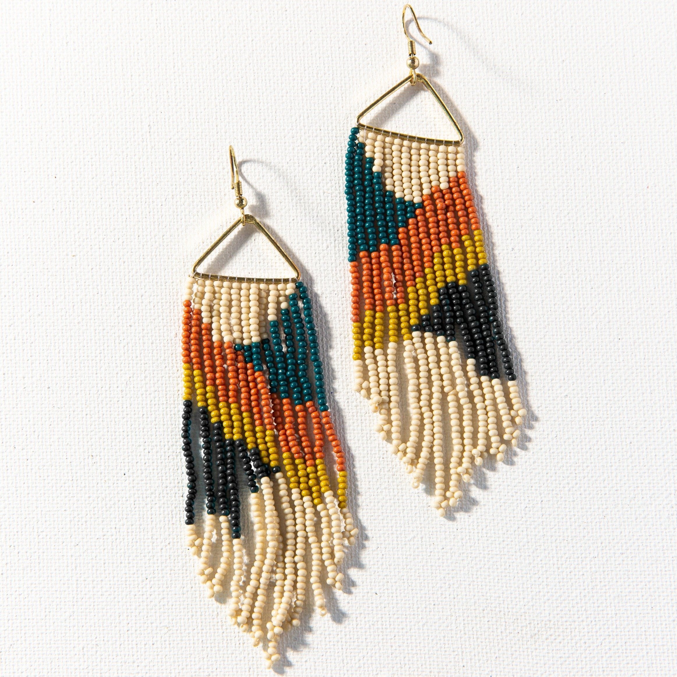 Ink+Alloy Multi Color Fringe Earring - fab'rik