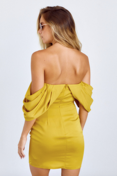 SALE - Rami Draped Off The Shoulder Dress - fab'rik