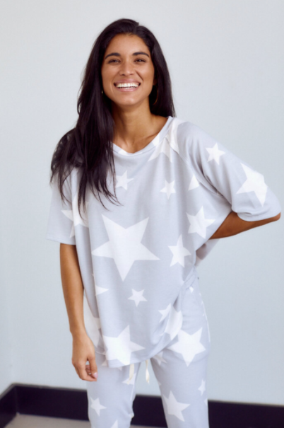 SALE - Scarlett Star Print Lounge Top - fab'rik