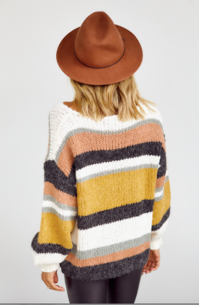 SALE - Mora Stripe Sweater - fab'rik