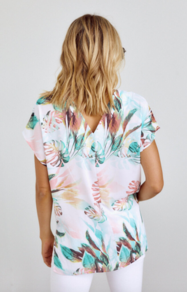 Lucille Palm Print Top - fab'rik