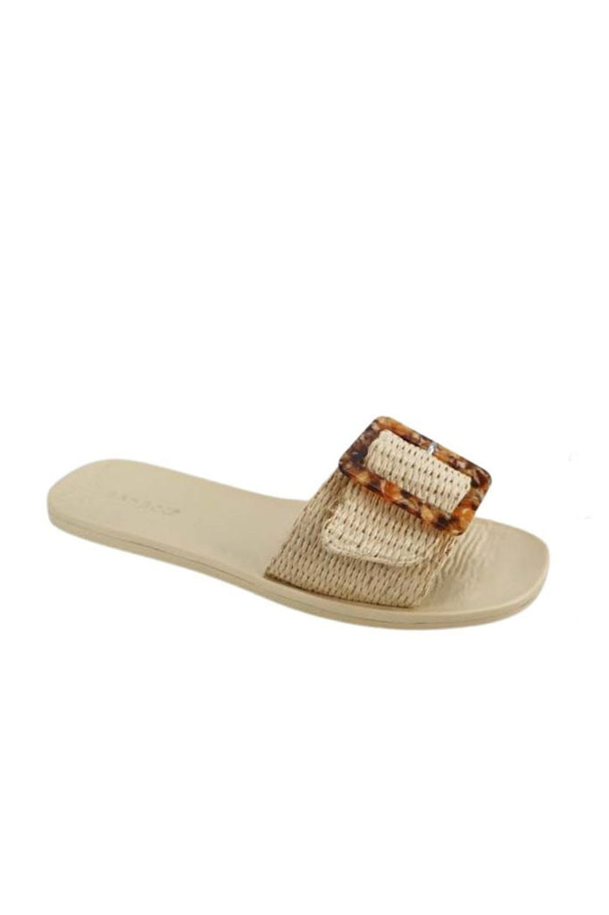 Sunbathe Buckle Slide Sandal - fab'rik