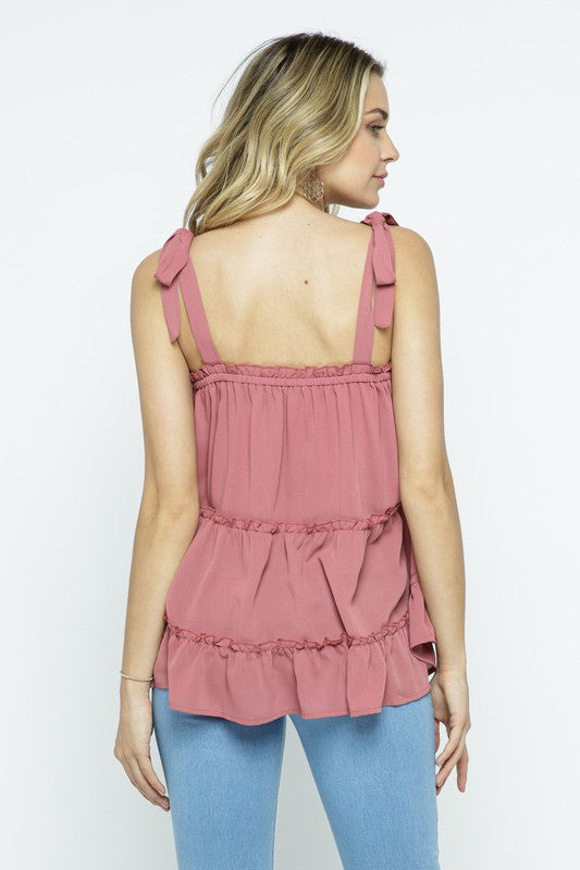 SALE - Saylor Tiered Tank - fab'rik