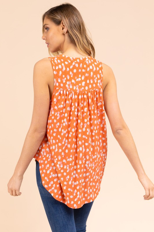 SALE - Joslyn V Neck Print Tank - fab'rik