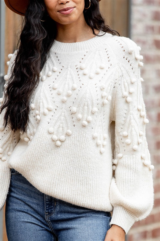 Ortiz Polka Dot Detail Sweater - fab'rik