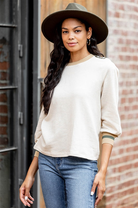 SALE - Mixson Floral Detail Sweatshirt - fab'rik