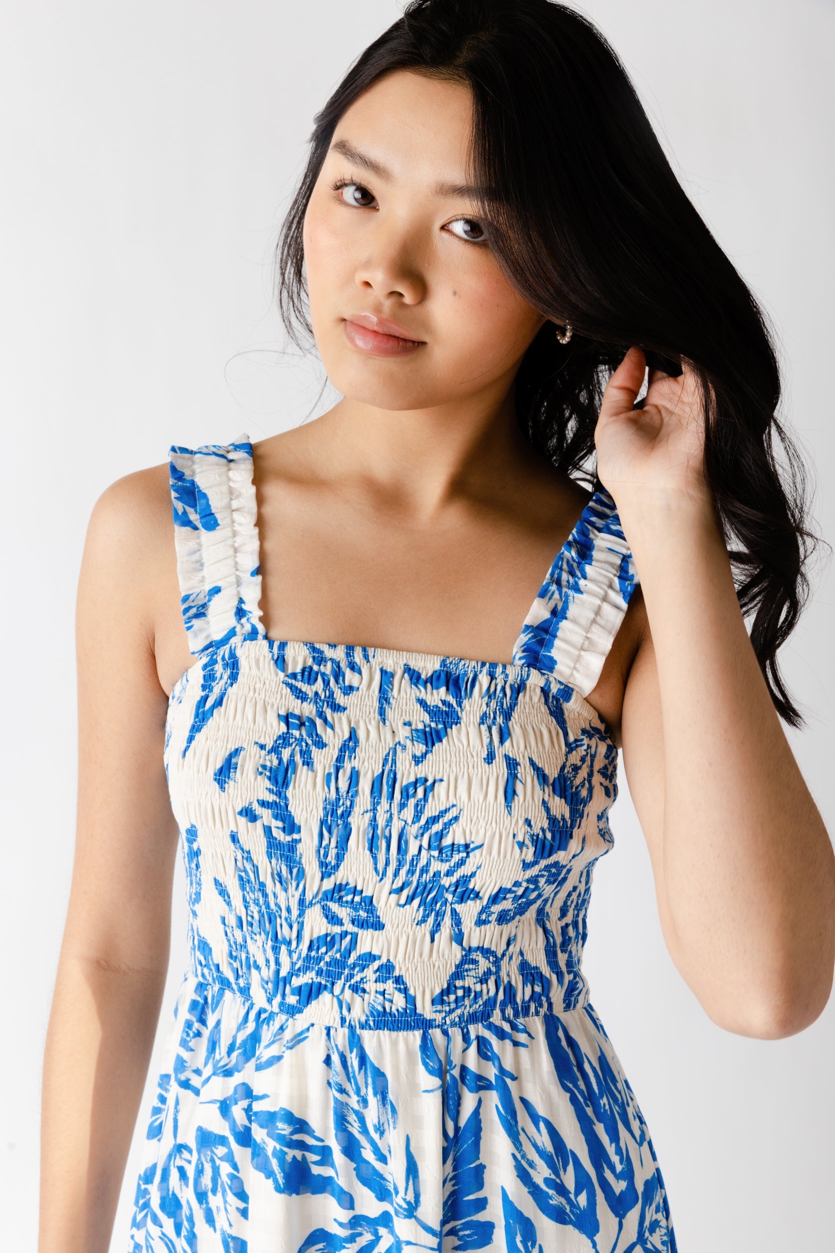 Brooks Textured Leaf Maxi Dress - fab'rik