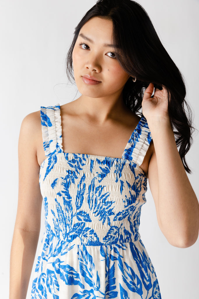 Brooks Textured Leaf Maxi Dress - fab'rik