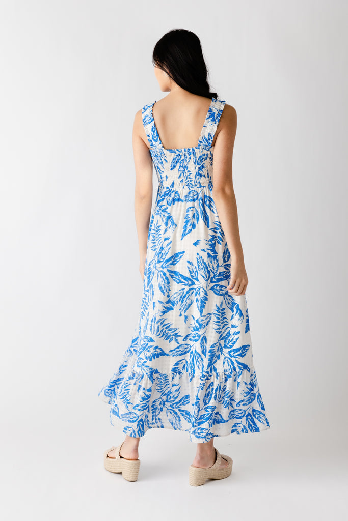 Brooks Textured Leaf Maxi Dress - fab'rik