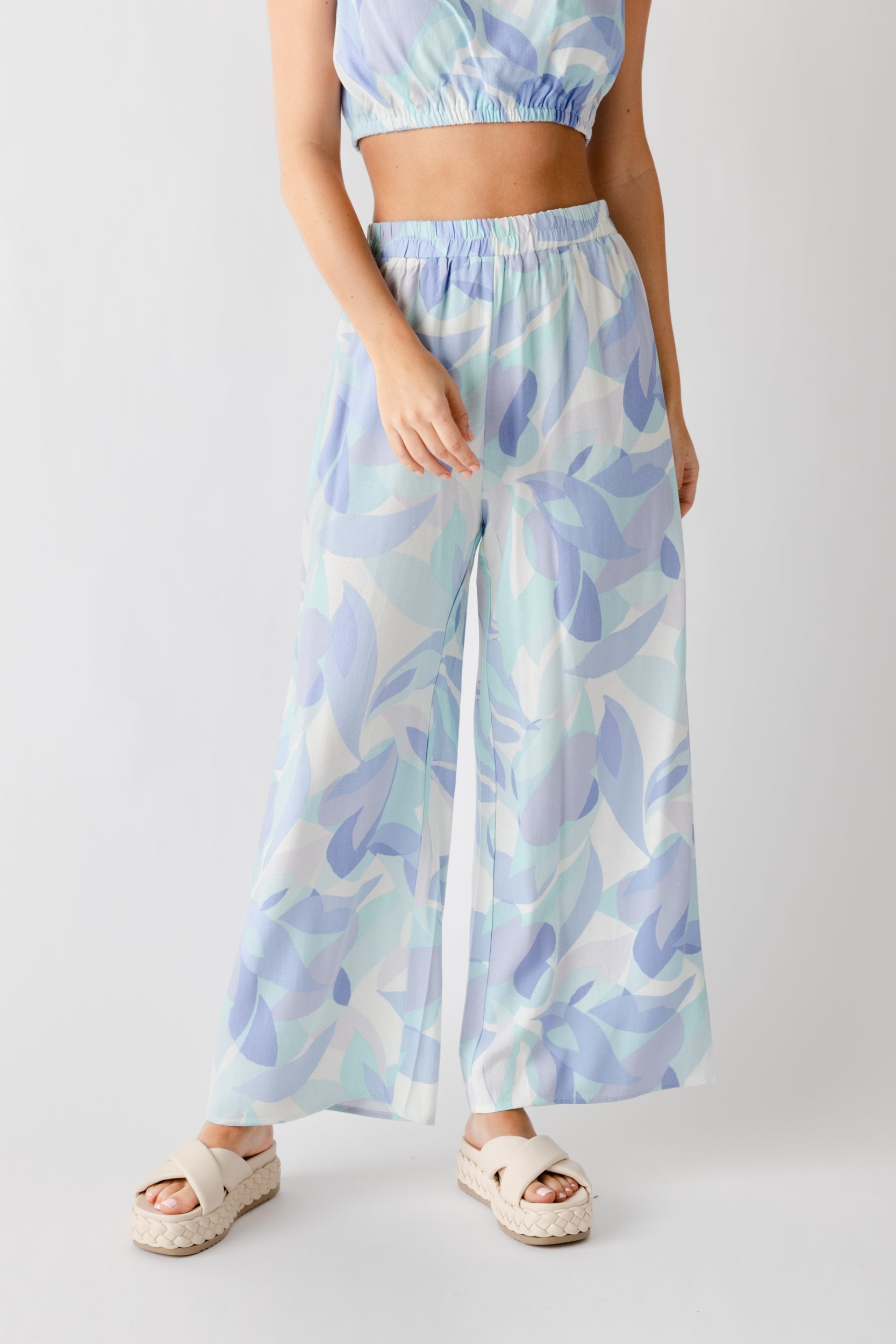 Lila Printed Linen Pants - fab'rik