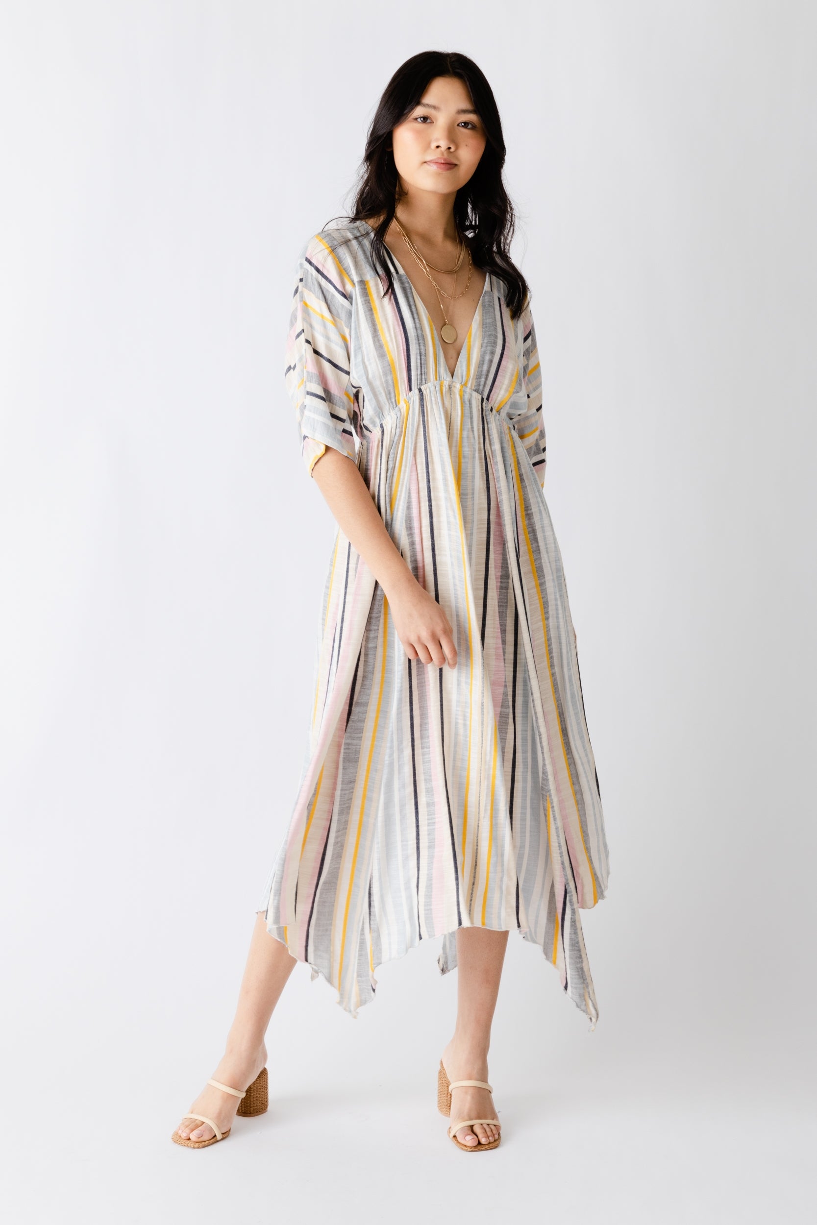 Lizzie Multi Striped Maxi Dress - fab'rik