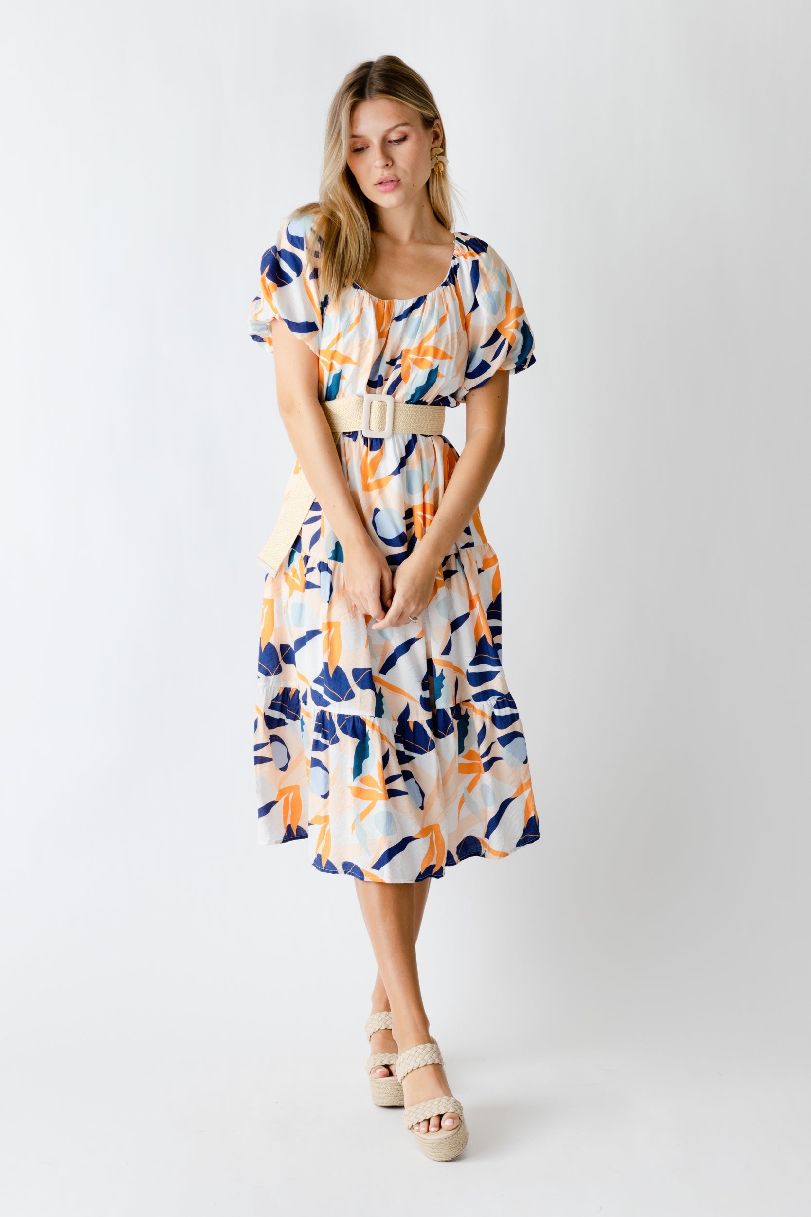 Clara Floral Midi Dress - fab'rik