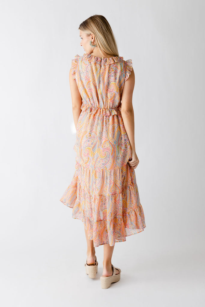 STELLA RUFFLE MIDI DRESS - fab'rik
