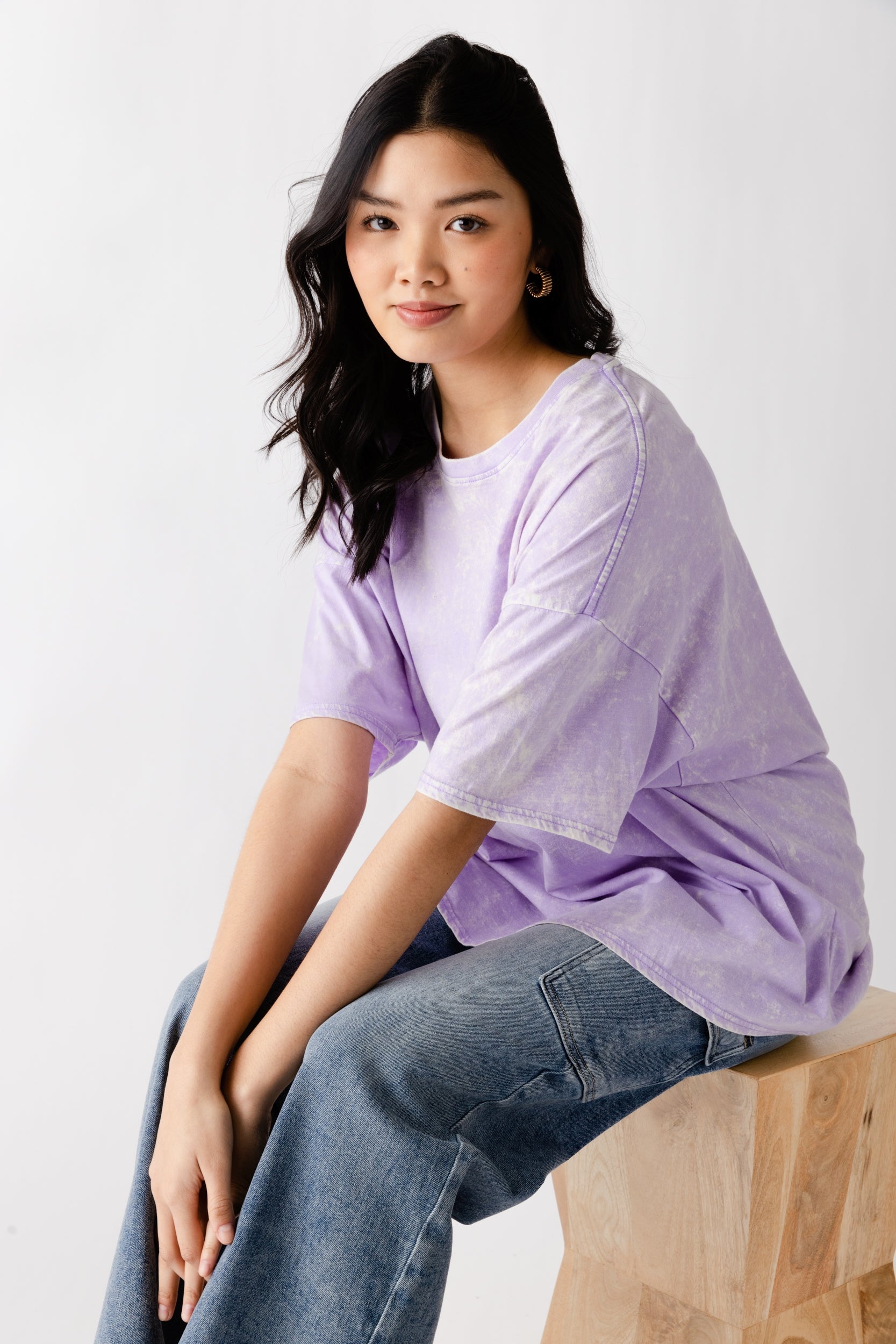 Vivian Oversized Acid Washed Tee - fab'rik