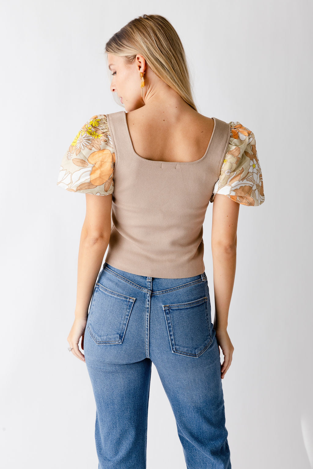 Nova Mixed Knit Woven Top - fab'rik