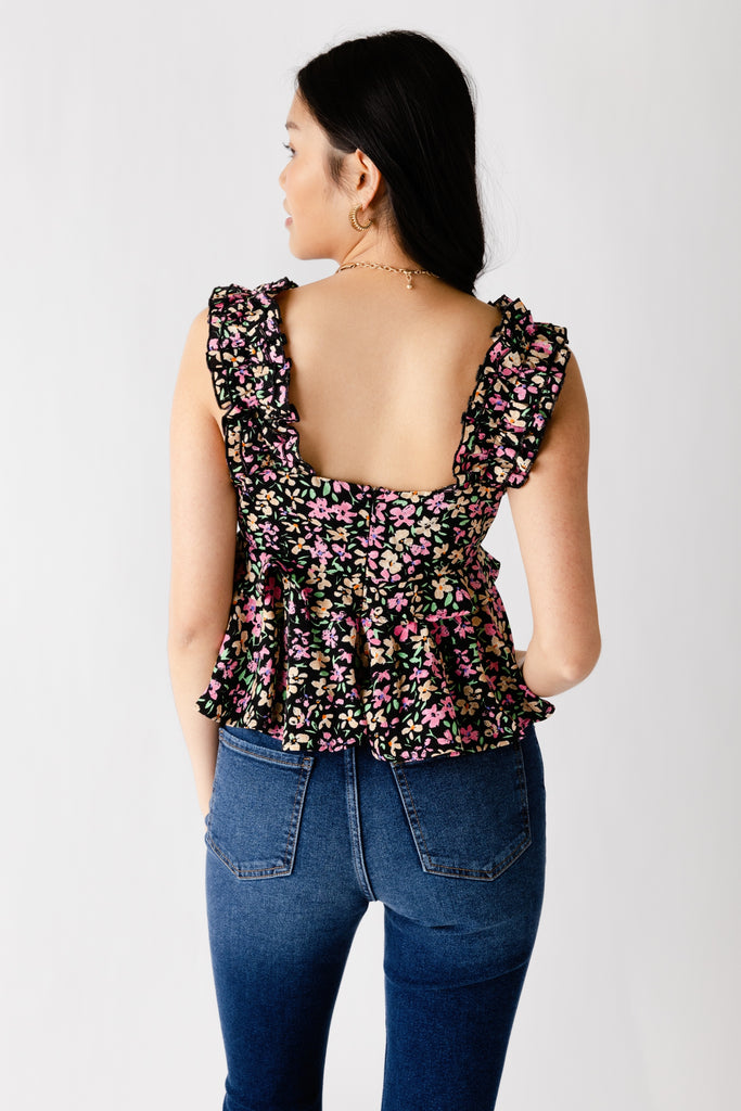 Everly Floral Tiered Top - fab'rik